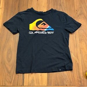 Quiksilver Black Tee with Vibrant Logo